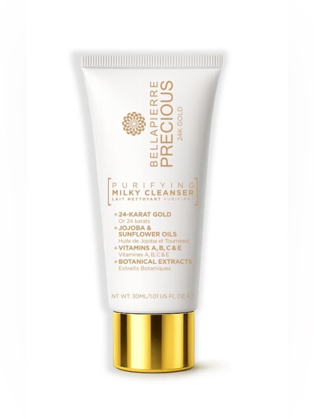 Bellápierre PRECIOUS 24K Purifying Milky Cleanser 1oz Luxury Hydrating Face Wash